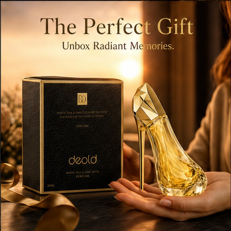 Heels - Luxuriöses goldenes Damenparfüm in Form eines
