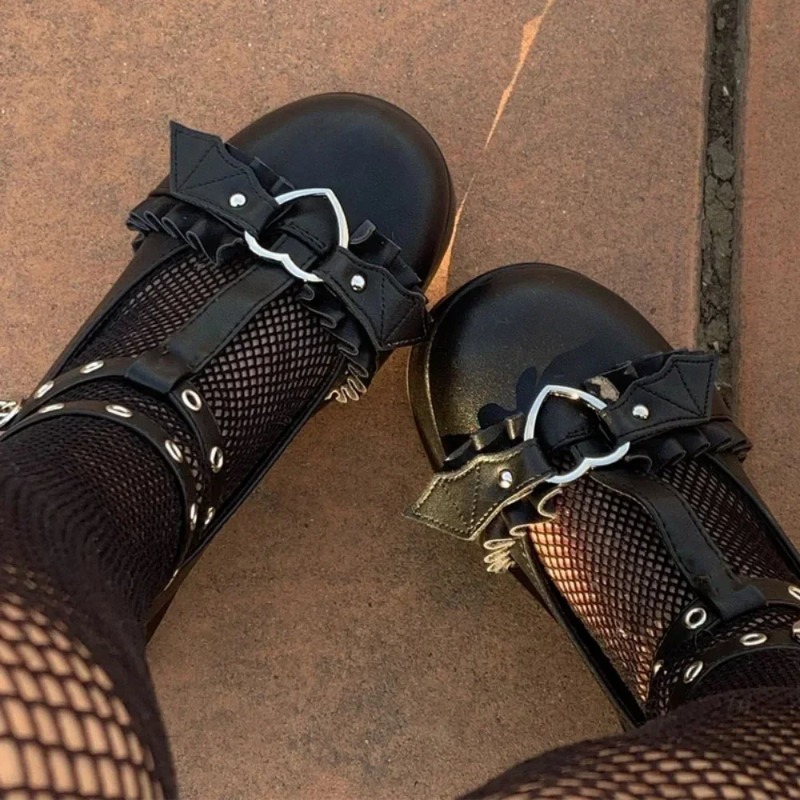 Boots - Neue Sweet Heart Buckle Wedges Mary