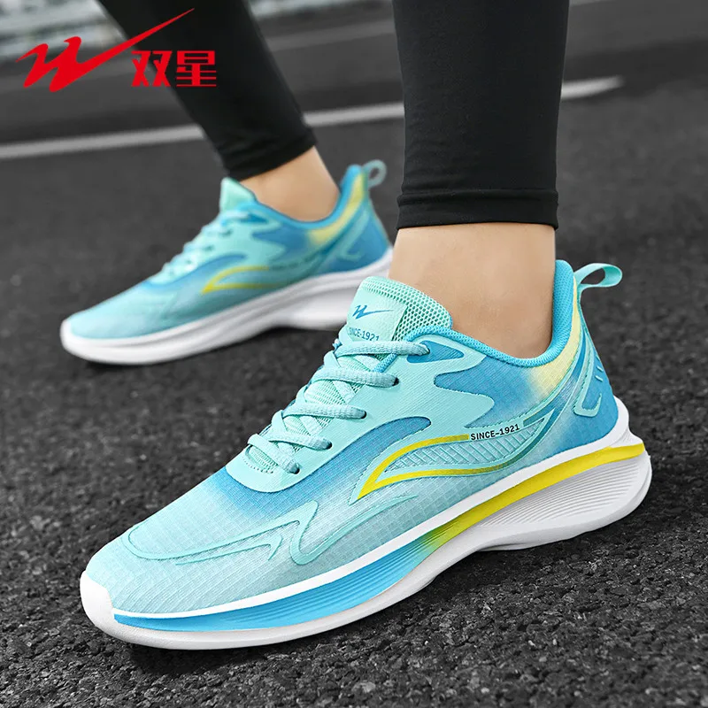 Shock Absorbing Gym Trainers - Backyard Leisure Schnür-Plateau-Sneaker mit rutschfester, stoßdämpfender