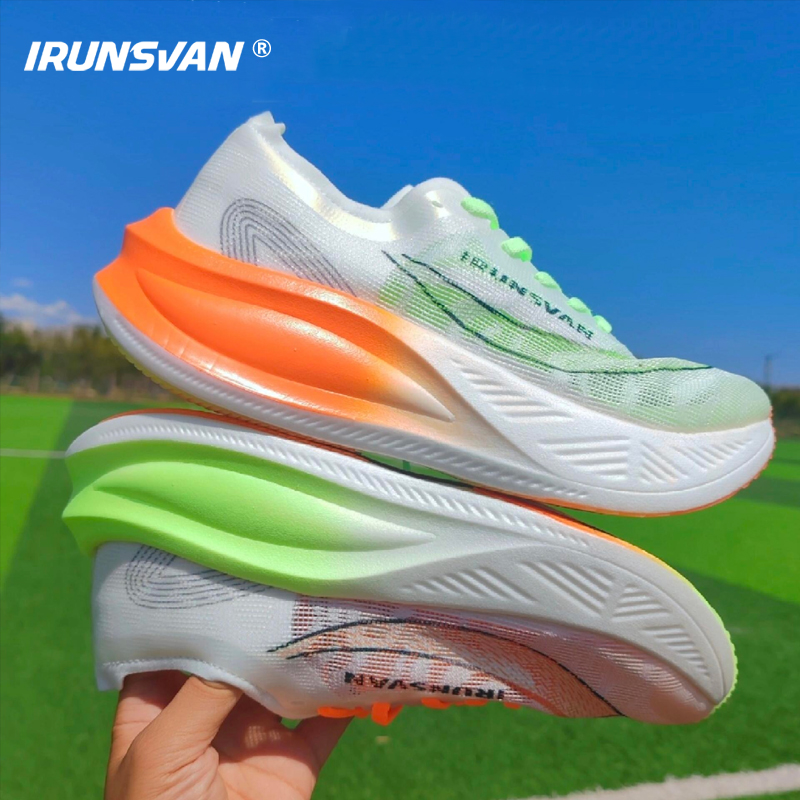 Carbon Plate Marathon Racing Shoes - IRUNSVAN Nylon Carbonplatte Professionelle Marathon-Laufschuhe für