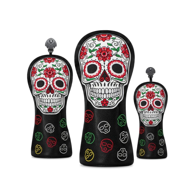 Heels - Golf Skull Skeleton Head Cover Set