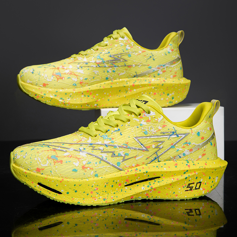Carbon Plate Marathon Racing Shoes - Marathon-Laufschuhe mit Carbonfaser-Platte und Elastischem Mesh-Sportmaterial