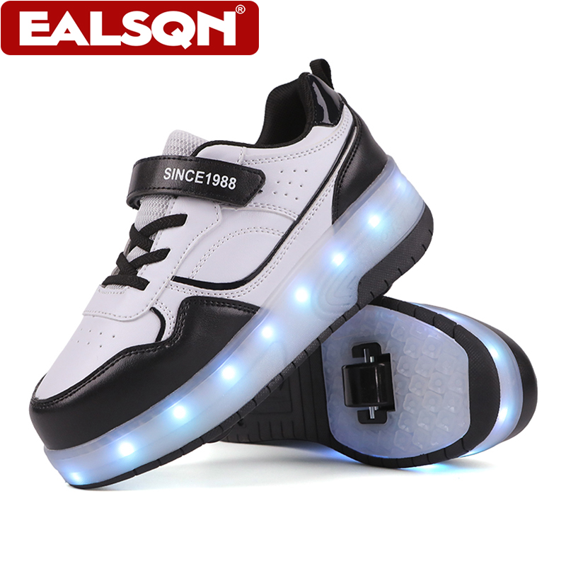 Men'S Shoes - Neue LED-Leucht-Rollschuhe für Kinder mit Doppelrad-Design