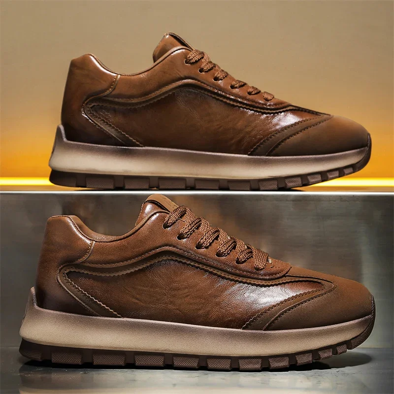 Waterproof Goretex Running Shoes - Luxuriöse Herren-Turnschuhe für alle Jahreszeiten, Leder,