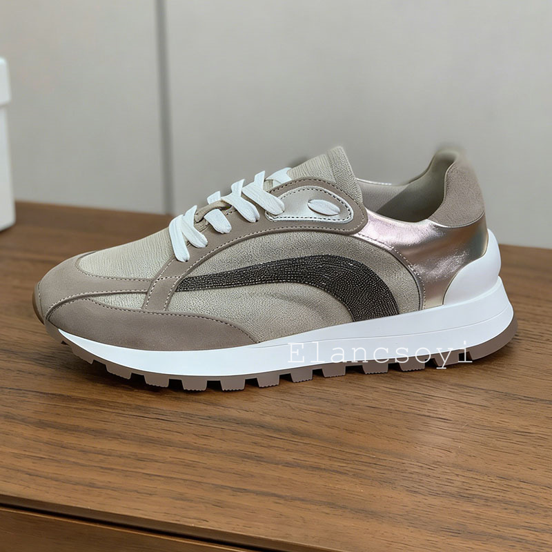Sneakers für Damen mit Schnüru – Knit Fabric Lace Up Sneakers Bewertung und Preis