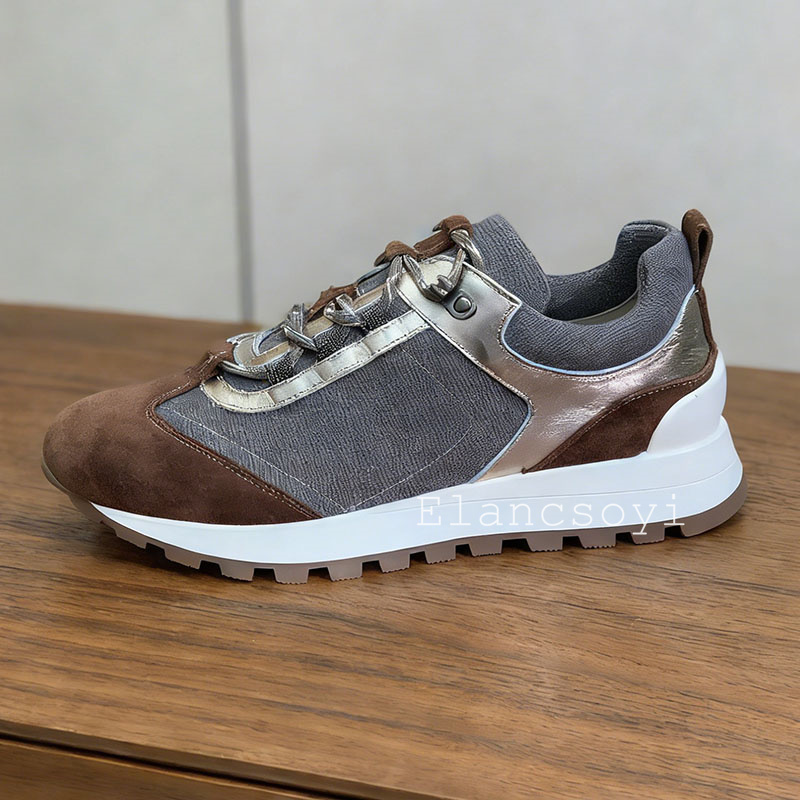 Sneakers für Damen mit Schnüru – Knit Fabric Lace Up Sneakers Bewertung und Preis