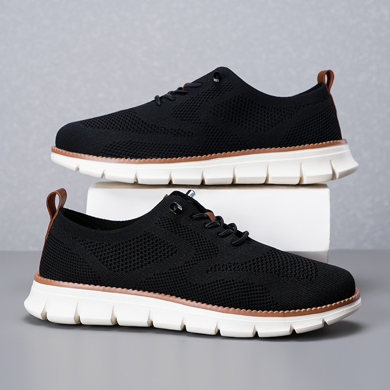 2026 Neue Herren Atmungsaktive – Knit Fabric Lace Up Sneakers Bewertung und Preis