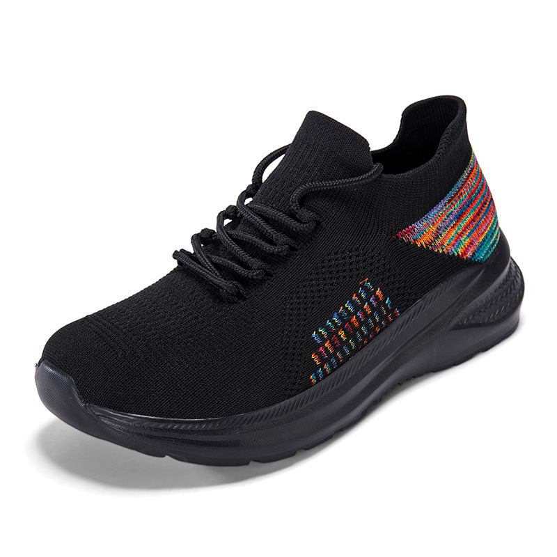 Atmungsaktive Mesh-Socken-Snea – Knit Fabric Lace Up Sneakers Bewertung und Preis
