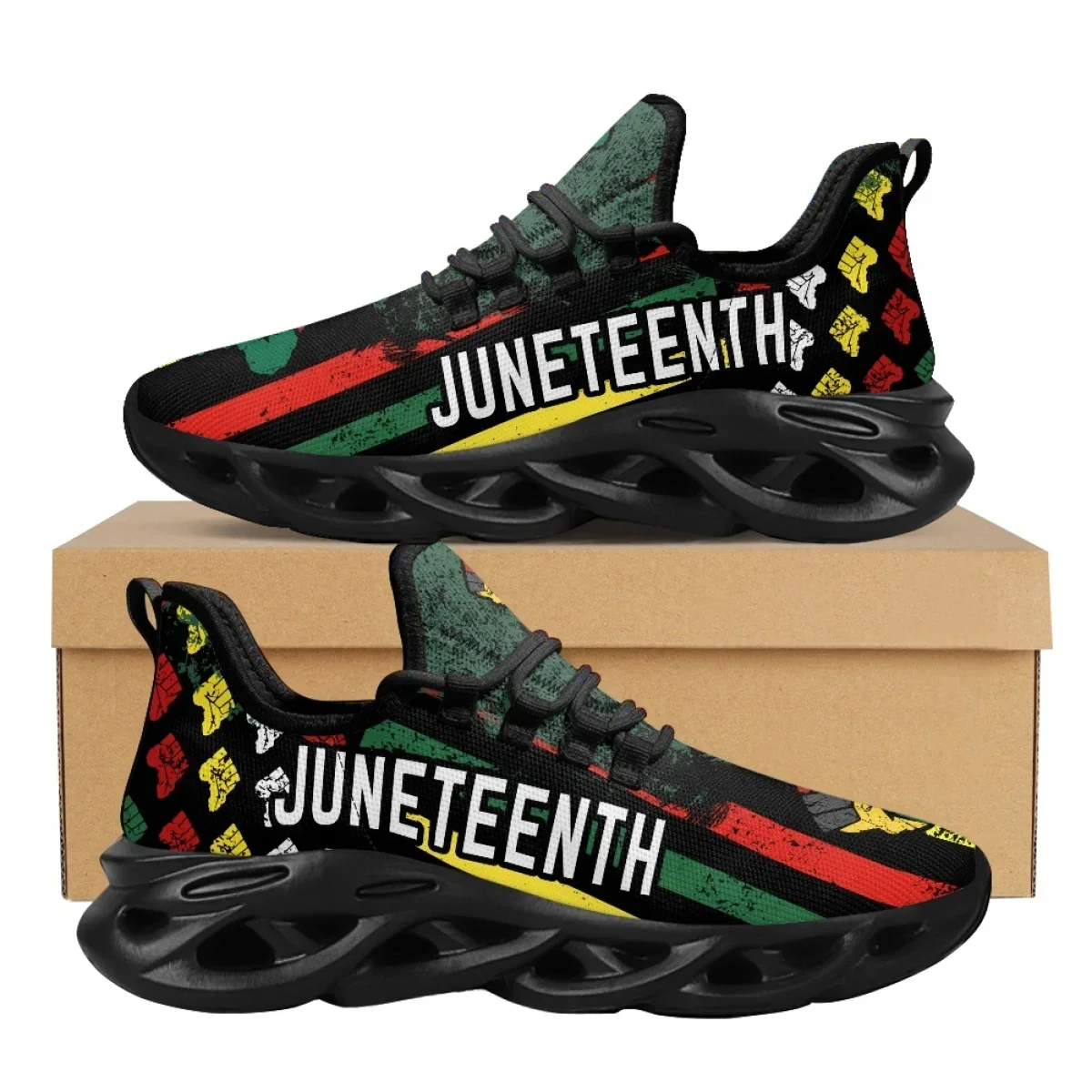 Juneteenth Mesh-Sneaker mit Au – Breathable Mesh Athletic Shoes Bewertung und Preis